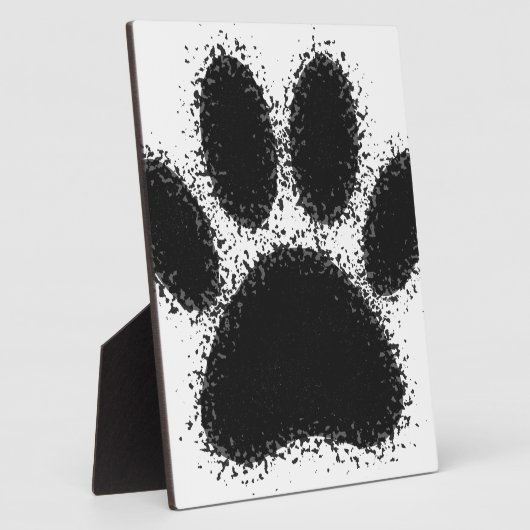Dog Paw-tekening Fotoplaat (Zijkant)