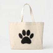 Dog Paw-tekening Grote Tote Bag (Voorkant)