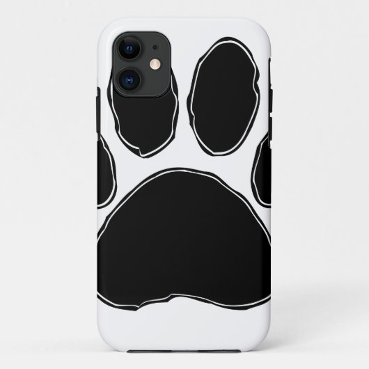 Dog Paw-tekening in zwart Case-Mate iPhone Case (Achterkant)