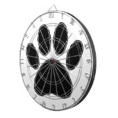 Dog Paw-tekening in zwart Dartbord (Voorkant Rechts)