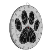 Dog Paw-tekening in zwart Dartbord (Voorkant Links)