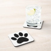 Dog Paw-tekening in zwart Drankjes Onderzetter (Rechterzijde)