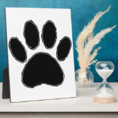 Dog Paw-tekening in zwart Fotoplaat (Zijkant)