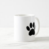 Dog Paw-tekening in zwart Koffiemok (Voorkant rechts)
