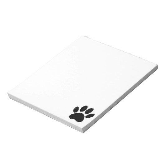 Dog Paw-tekening in zwart Notitieblok (Linkerzijde)