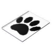 Dog Paw-tekening in zwart Notitieboek (Linkerzijde)