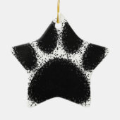 Dog Paw-tekening Keramisch Ornament (Voorkant)