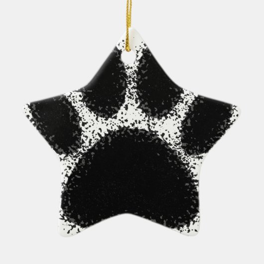 Dog Paw-tekening Keramisch Ornament (Voorkant)