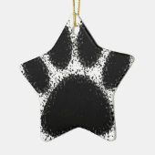 Dog Paw-tekening Keramisch Ornament (Links)