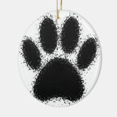 Dog Paw-tekening Keramisch Ornament (Links)