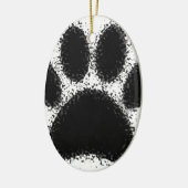 Dog Paw-tekening Keramisch Ornament (Links)
