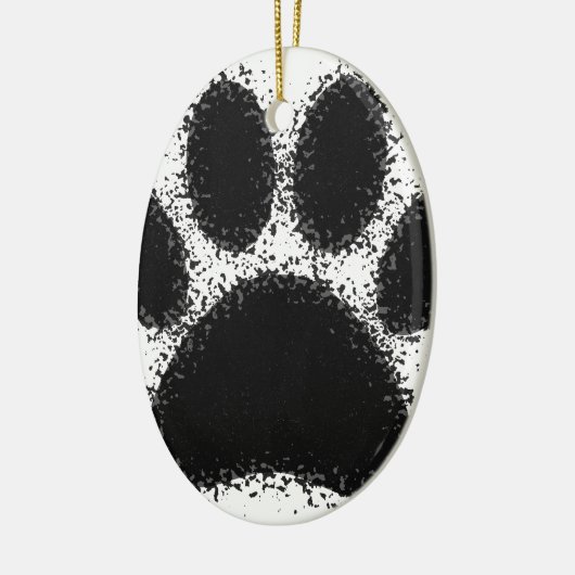 Dog Paw-tekening Keramisch Ornament (Links)