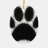 Dog Paw-tekening Keramisch Ornament (Voorkant)