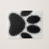 Dog Paw-tekening Legpuzzel (Horizontaal)