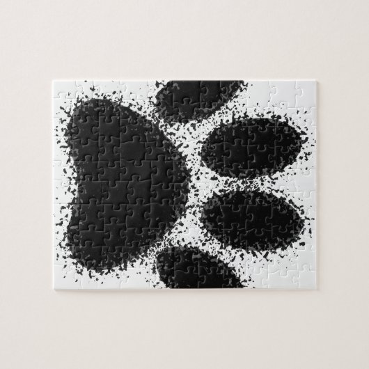 Dog Paw-tekening Legpuzzel (Horizontaal)