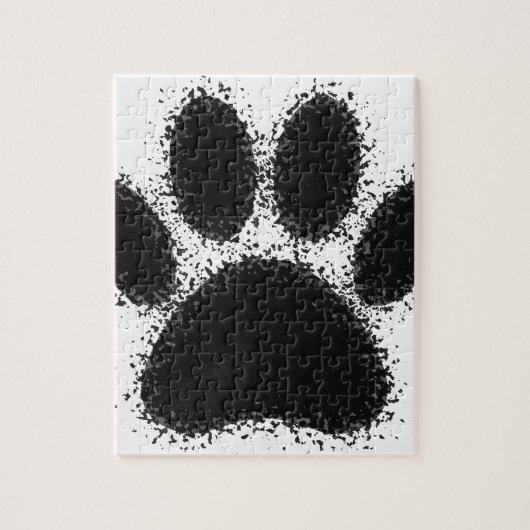Dog Paw-tekening Legpuzzel (Verticaal)