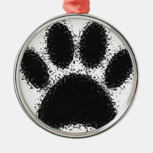 Dog Paw-tekening Metalen Ornament