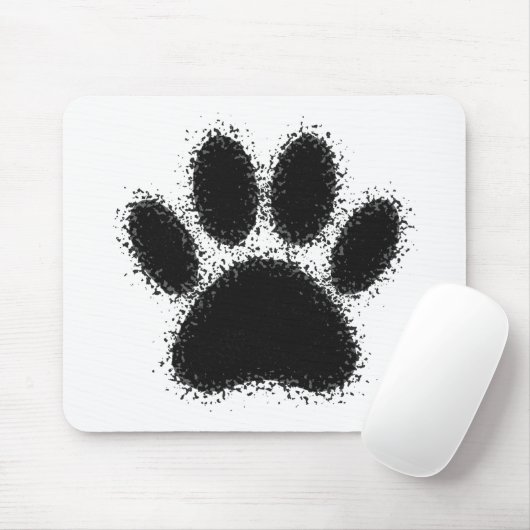 Dog Paw-tekening Muismat (Met muis)