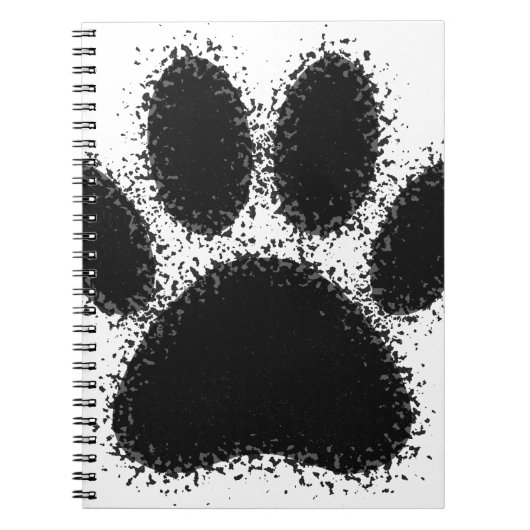 Dog Paw-tekening Notitieboek (Voorkant)