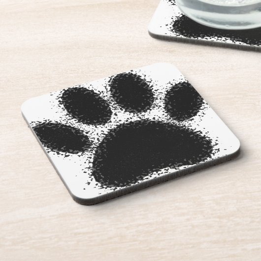 Dog Paw-tekening Onderzetter (Linkerzijde)