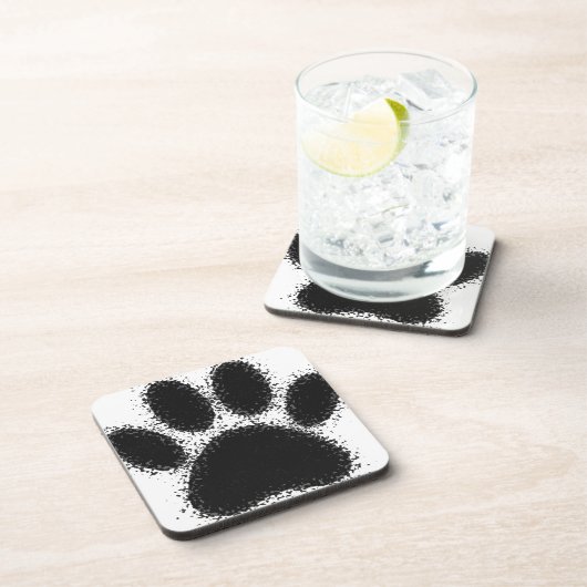 Dog Paw-tekening Onderzetter (Rechterzijde)