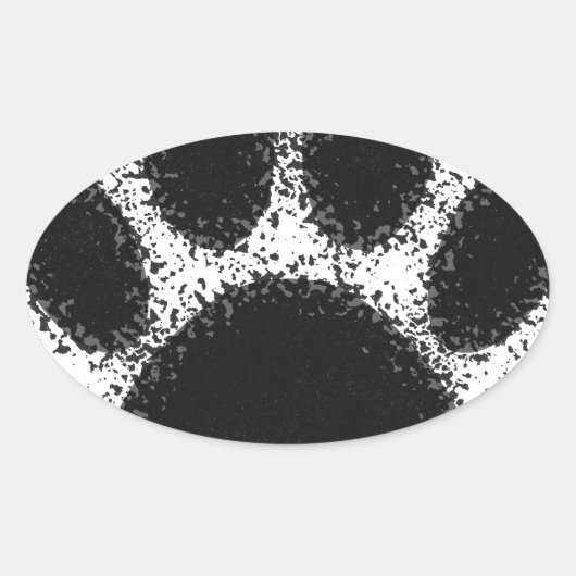 Dog Paw-tekening Ovale Sticker (Voorkant)