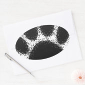 Dog Paw-tekening Ovale Sticker (Envelop)