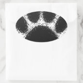 Dog Paw-tekening Ovale Sticker (Tas)