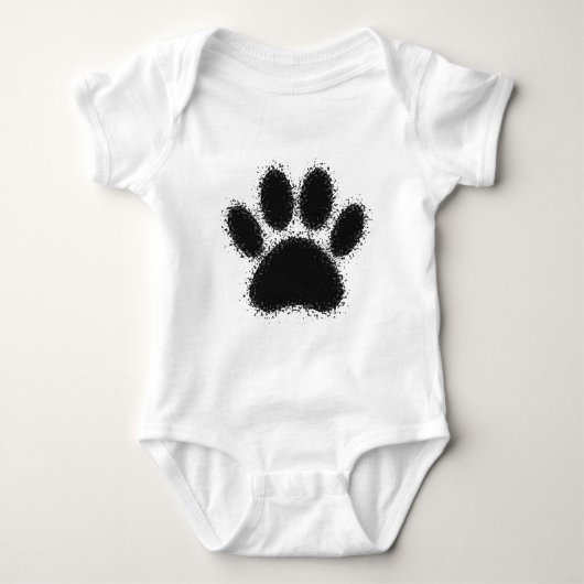 Dog Paw-tekening Romper (Voorkant)