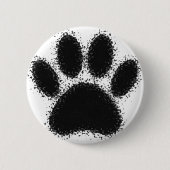 Dog Paw-tekening Ronde Button 5,7 Cm (Voorkant)