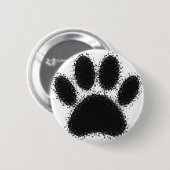 Dog Paw-tekening Ronde Button 5,7 Cm (Voorkant /achterkant)