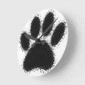 Dog Paw-tekening Ronde Klok (Hoek)
