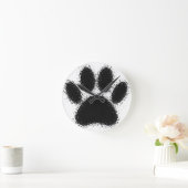 Dog Paw-tekening Ronde Klok (Huis)