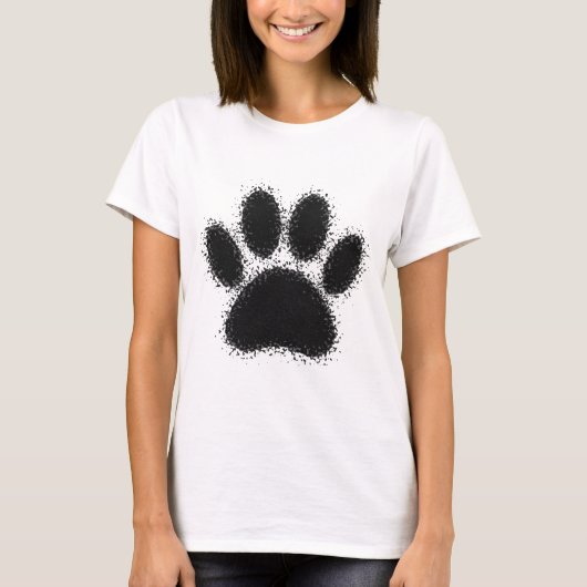 Dog Paw-tekening T-shirt (Voorkant)