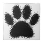 Dog Paw-tekening Tegeltje (Voorkant)
