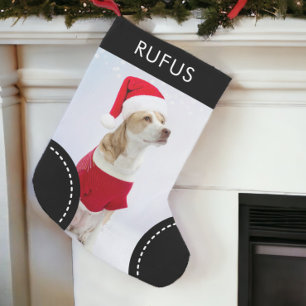 Dog Paw Theme Gepersonaliseerde Kerstmis Foto Kleine Kerstsok