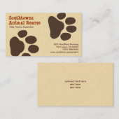 Dog Paw Tracks | DIERENVRIEND | Diensten voor kind Visitekaartje (Voorkant / Achterkant)
