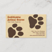 Dog Paw Tracks | DIERENVRIEND | Diensten voor kind Visitekaartje (Voorkant)
