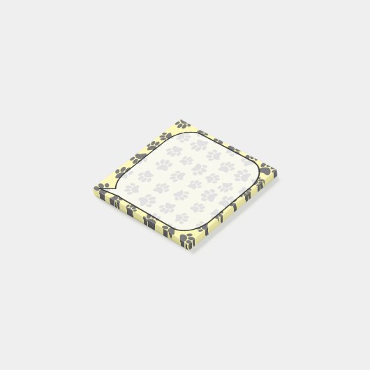 Dog Paw Tracks Speech Bubble Post-it® Notes (Schuin)