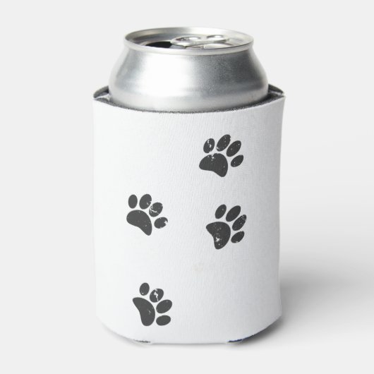 Dog Paw Tracks vervormen Blikjeskoeler (Blikje Voorkant)