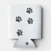 Dog Paw Tracks vervormen Blikjeskoeler (Achterkant)