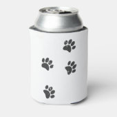 Dog Paw Tracks vervormen Blikjeskoeler (Blikje Achterkant)