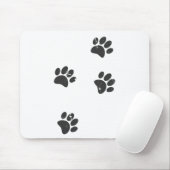 Dog Paw Tracks vervormen Muismat (Met muis)
