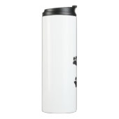 Dog Paw Tracks vervormen Thermosbeker (Gedraaid links)