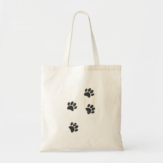 Dog Paw Tracks vervormen Tote Bag (Voorkant)