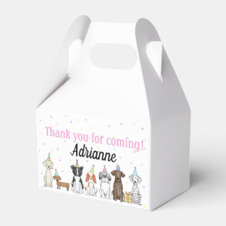 Dog Paw-ty Birthday Girl Personalized Bedankdoosjes