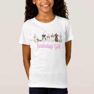 Dog Paw-ty Birthday Girl persoonlijke T-Shirt