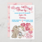 Dog Paw-ty Invitation Kaart (Voorkant / Achterkant)