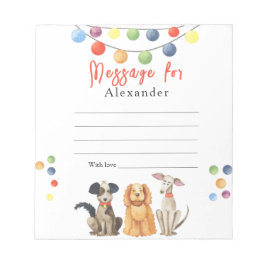 Dog Paw-ty Kinder tijd Capsule Bericht Notitieblok