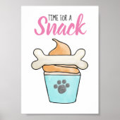 Dog Paw-ty Table Sign - snack, treat Poster (Voorkant)